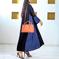 Pre Owned Kate Spade Coral Orange Leather Cove Street Airel Tote