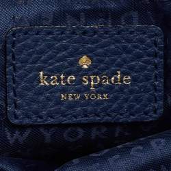 Pre Owned Kate Spade Blue Leather Double Zip Camera Bag