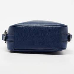 Pre Owned Kate Spade Blue Leather Double Zip Camera Bag