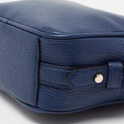 Pre Owned Kate Spade Blue Leather Double Zip Camera Bag