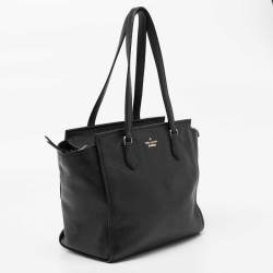 Pre Owned Kate Spade Black Leather Small Jackson Street Hayden Tote