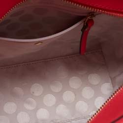 Pre Owned Kate Spade Coral Red Leather Cedar Street Hayden Tote