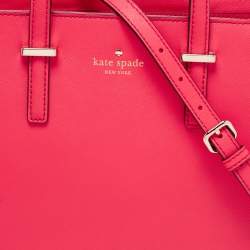 Pre Owned Kate Spade Coral Red Leather Cedar Street Hayden Tote