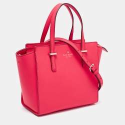 Pre Owned Kate Spade Coral Red Leather Cedar Street Hayden Tote