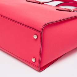 Pre Owned Kate Spade Coral Red Leather Cedar Street Hayden Tote