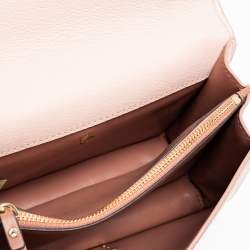 Pre Owned Kate Spade Light Pink Leather Studded Flap Crossbody Bag