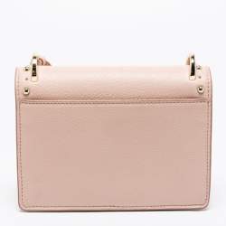 Pre Owned Kate Spade Light Pink Leather Studded Flap Crossbody Bag