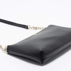 Pre Owned Kate Spade Black Leather Sawyer Street Declan Shoulder Bag