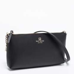 Pre Owned Kate Spade Black Leather Sawyer Street Declan Shoulder Bag