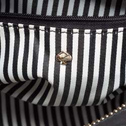 Pre Owned Kate Spade Navy Blue/Off White Saffiano Leather Cameron Street Colorblock Tote