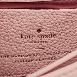 Pre Owned Kate Spade Beige Leather Pearl Embellished Top Handle Bag