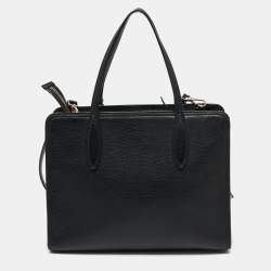 Pre Owned Kate Spade Black Leather Rowe Tote