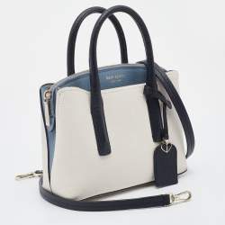 Pre Owned Kate Spade Tri Color Leather Margaux Mini Satchel 