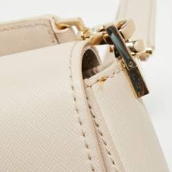Pre Owned Kate Spade Beige Leather Make It Mine Shoulder Bag