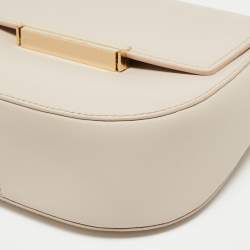 Pre Owned Kate Spade Beige Leather Make It Mine Shoulder Bag