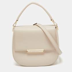 Pre Owned Kate Spade Beige Leather Make It Mine Shoulder Bag