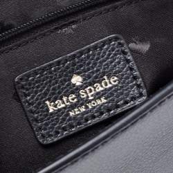 Pre Owned Kate Spade Black/Off White Leather Patterson Drive Medium Maisie Shoulder Bag