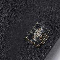 Pre Owned Kate Spade Black/Off White Leather Patterson Drive Medium Maisie Shoulder Bag