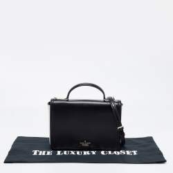 Pre Owned Kate Spade Black/Off White Leather Patterson Drive Medium Maisie Shoulder Bag