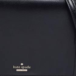 Pre Owned Kate Spade Black/Off White Leather Patterson Drive Medium Maisie Shoulder Bag