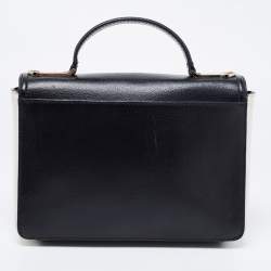 Pre Owned Kate Spade Black/Off White Leather Patterson Drive Medium Maisie Shoulder Bag