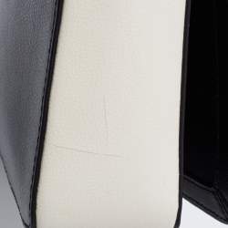 Pre Owned Kate Spade Black/Off White Leather Patterson Drive Medium Maisie Shoulder Bag