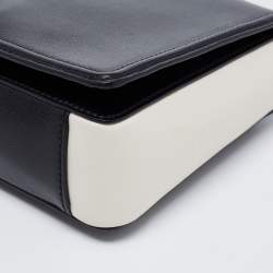 Pre Owned Kate Spade Black/Off White Leather Patterson Drive Medium Maisie Shoulder Bag