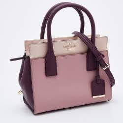 Pre Owned Kate Spade Pink/Burgundy Leather Cameron Street Candace Tote