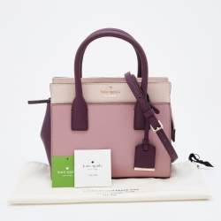 Pre Owned Kate Spade Pink/Burgundy Leather Cameron Street Candace Tote