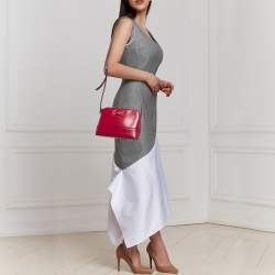 Pre Owned Kate spade Dark Pink Leather Wellesley Hanna Crossbody Bag