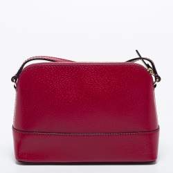 Pre Owned Kate spade Dark Pink Leather Wellesley Hanna Crossbody Bag