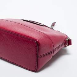 Pre Owned Kate spade Dark Pink Leather Wellesley Hanna Crossbody Bag