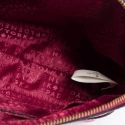 Pre Owned Kate spade Dark Pink Leather Wellesley Hanna Crossbody Bag