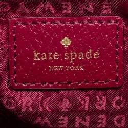Pre Owned Kate spade Dark Pink Leather Wellesley Hanna Crossbody Bag