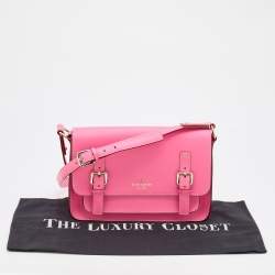 Pre Owned Kate Spade Pink Leather Essex Scout Crossbody Bag