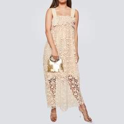 Pre Owned Kate Spade Gold Leather Fringe Hula Ida Hula Bag