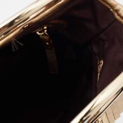 Pre Owned Kate Spade Gold Leather Fringe Hula Ida Hula Bag