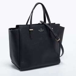 Kate Spade Black Leather Cedar Street Hayden Tote