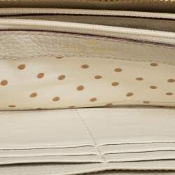 Pre Owned Kate Spade Yellow Leather Zip Around Wallet