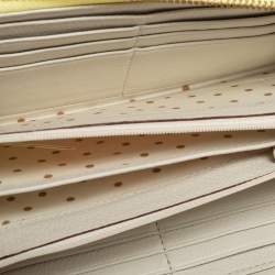 Pre Owned Kate Spade Yellow Leather Zip Around Wallet