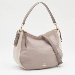Kate Spade Grey/Off White Leather Cobble Hill Mylie Shoulder Bag