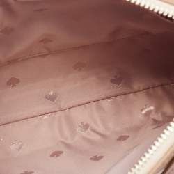 Pre Owned Kate Spade Rose Gold/Pink Glitter and Leather Shoulder Bag