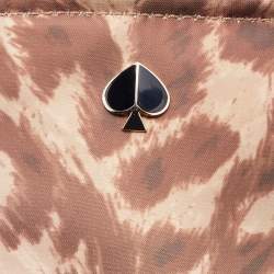 Pre Owned Kate Spade Brown/Black Animal Print Fabric and Leather Tote