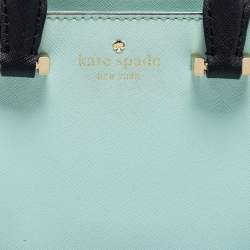 Kate Spade Green/Black Leather Tote