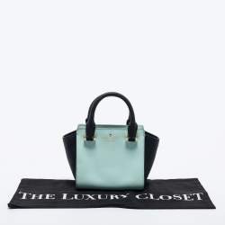 Kate Spade Green/Black Leather Tote