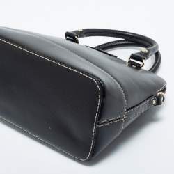 Pre Owned Kate Spade Black Leather Large Wellesley Rachelle Dome Satchel