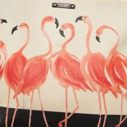 Kate Spade Black/Orange Coated Canvas and Leather Flamingo Tote