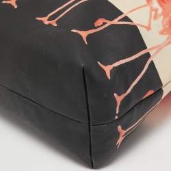 Kate Spade Black/Orange Coated Canvas and Leather Flamingo Tote