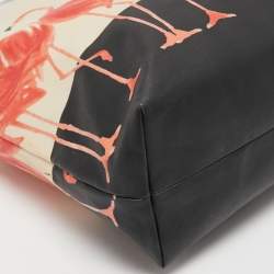 Kate Spade Black/Orange Coated Canvas and Leather Flamingo Tote