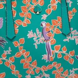 Pre Owned Kate Spade Multicolor Leather Large Bird Party Molly Tote